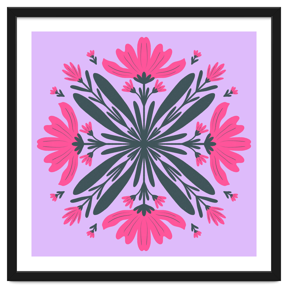 Magenta mandala flowers