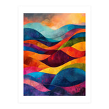 Abstract Rainbow Mountain Landscape (Print Only) thumbnail