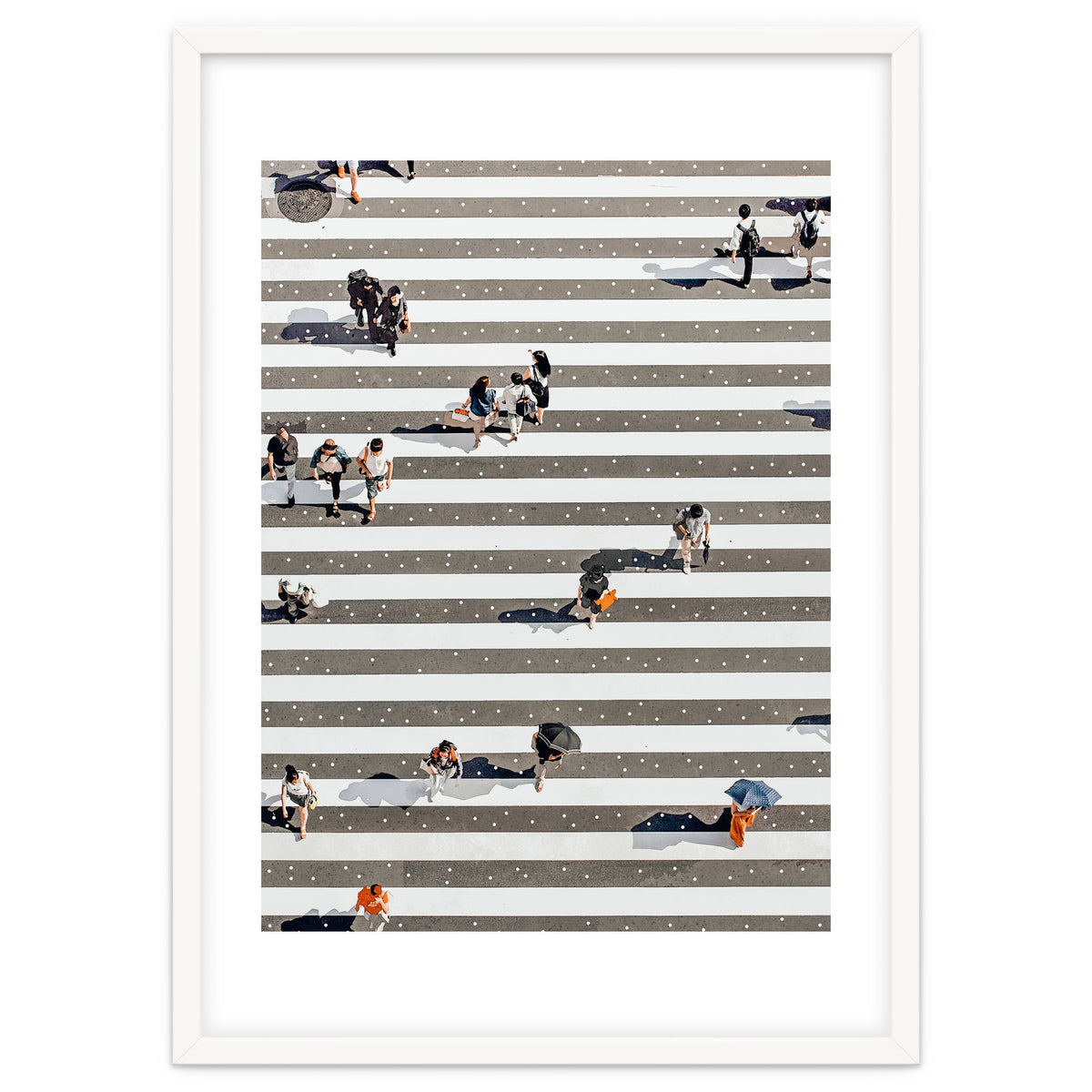 Rain Crossing | Polka Dots Zebra Crossing On The Street | Rain Eclectic Modern Graphic Design