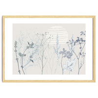 Plant based calming atmosphere soft blue