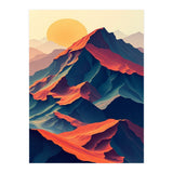 Dramatic Abstract Mountain Sunset Art (Print Only) thumbnail