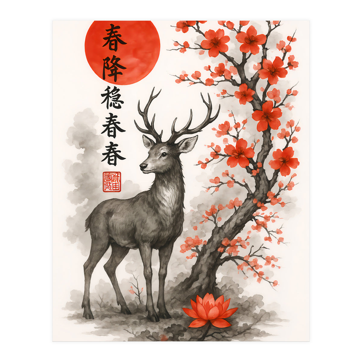 Deer Japanese (Print Only)