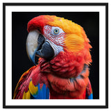 Scarlet Macaw Parrot Close Up Portrait Vivid Colors thumbnail