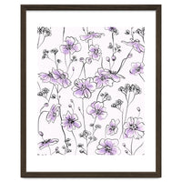 Wild Roses Floral Pattern - Purple