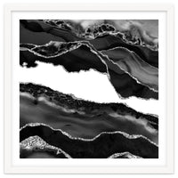 Black & Silver Agate Texture 06