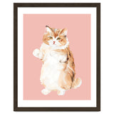 Ms Purrlington Handpainted fluffy cat oil painting thumbnail