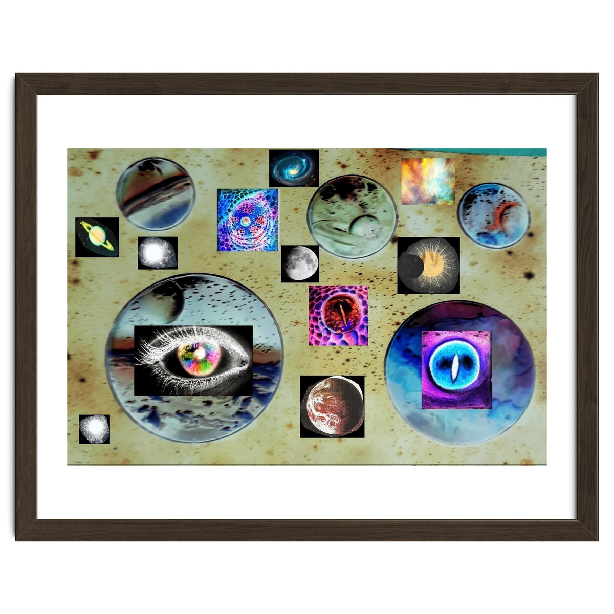 Cosmos Planet Invert Collage Universe Design