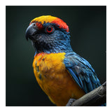 Close Up Colorful Parrot Perched On A Branch (Print Only) thumbnail