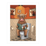 Highland Cow On The Toilet (Print Only) thumbnail