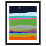 Iceland, Abstract Nature Travel Landscape, Eclectic Rainbow Retro Concept, Colorful Boho Modern Contemporary thumbnail