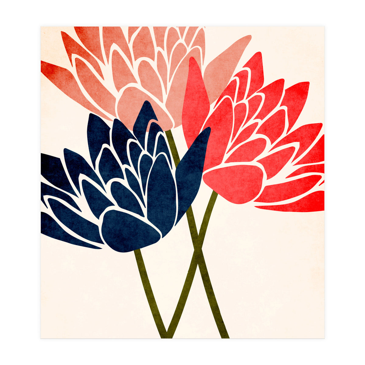 Three Blossoms (Print Only)