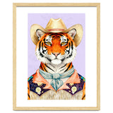 Tiger Portrait in Hat Wild Cowboy Fashion thumbnail