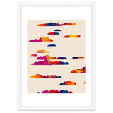 Totem Clouds, Colorful Sky Vibrant Eclectic Bohemian, Abstract Positivity Good Vibes Boho Contemporary Modern Painting thumbnail
