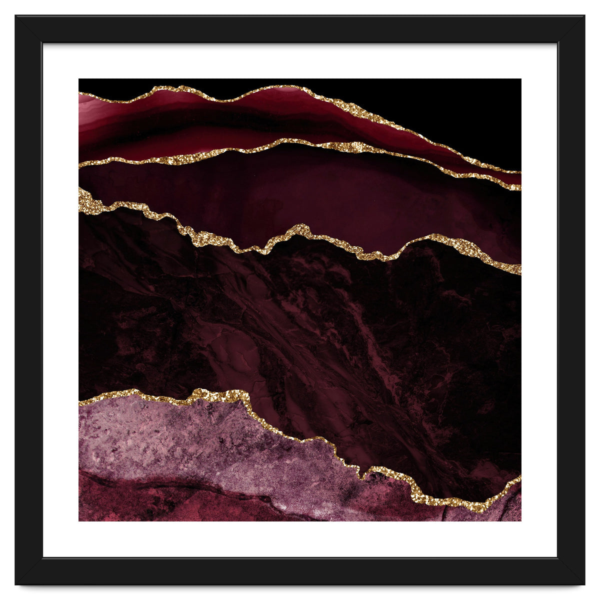 Burgundy & Gold Agate Texture 02