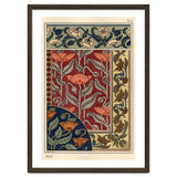 The poppy, Papaver somniferum, in stained glass, wallpaper, fabric and tile patterns. Lithograph ... thumbnail