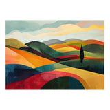 Abstract Tuscan Hills Landscape Painting (Print Only) thumbnail