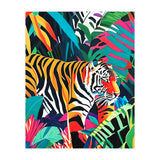 The Tigress, Fearless Wild Animal Tropical Jungle, Multicolor Cat Confidence Peaceful Calm Bohemian Eclectic (Print Only) thumbnail