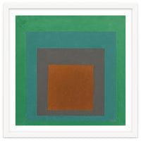 JOSEF ALBERS - HOMAGE TO THE SQUARE GREY BROWN GREEN