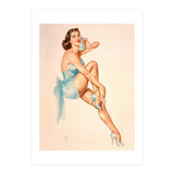 Beautiful Pinup Woman Posing In Ballerina Costume (Print Only) thumbnail