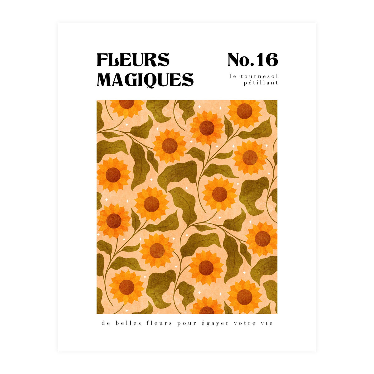 Magical Flowers No.16 Sparkling Sunflowers (Print Only)