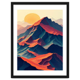 Dramatic Abstract Mountain Sunset Art thumbnail