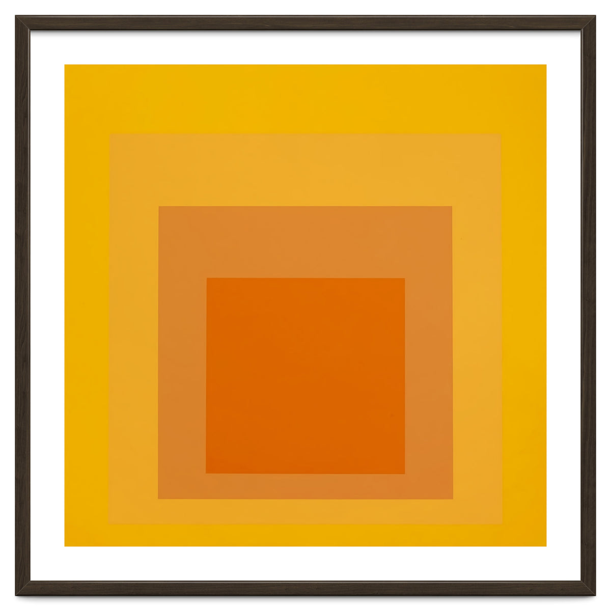 JOSEF ALBERS - HOMAGE TO THE SQUARE YELLOW ORANGE 2. HIGH RESOLUTION