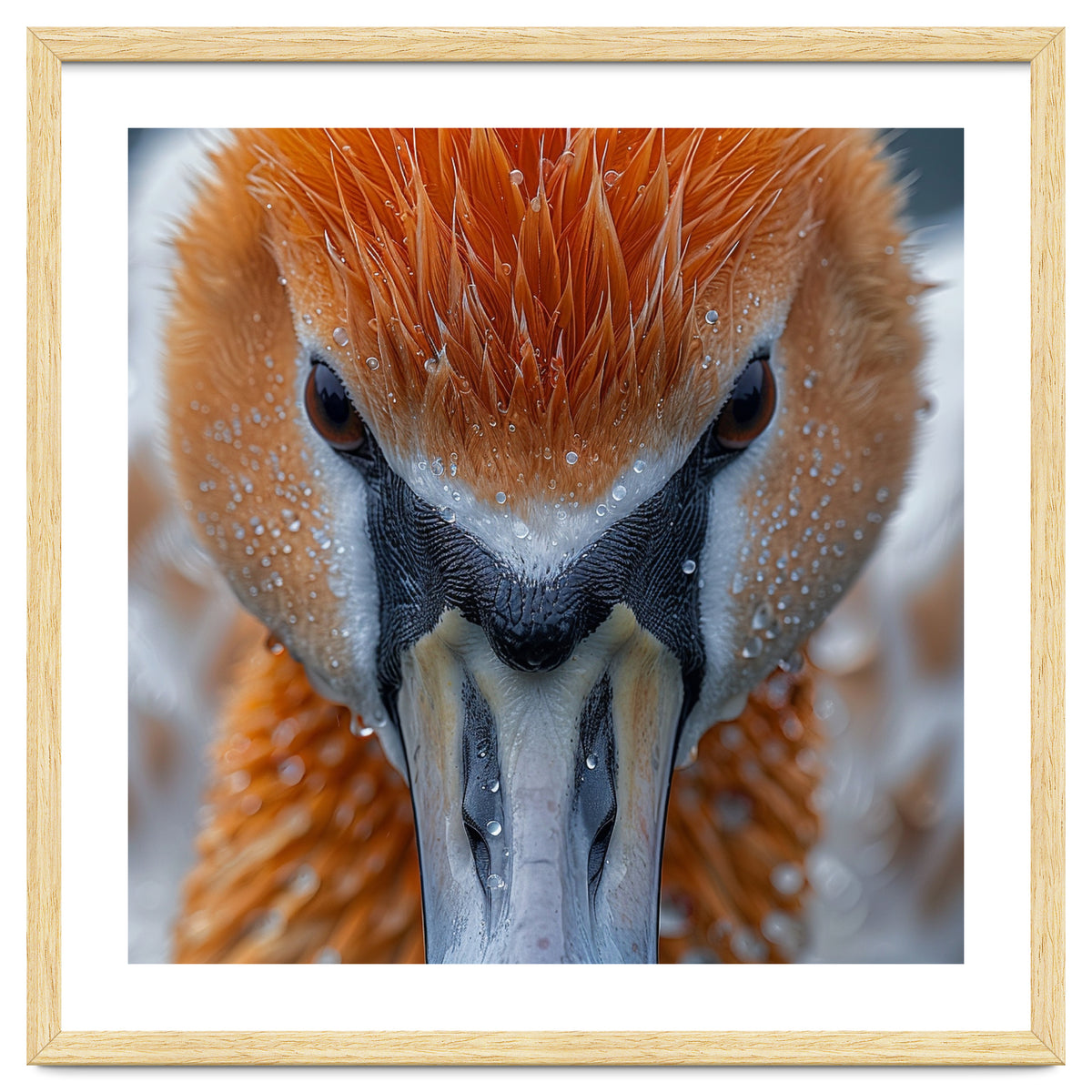 Close Up Of A Pelican's Beak With Water Droplets