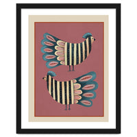 Striped Bird Pair I