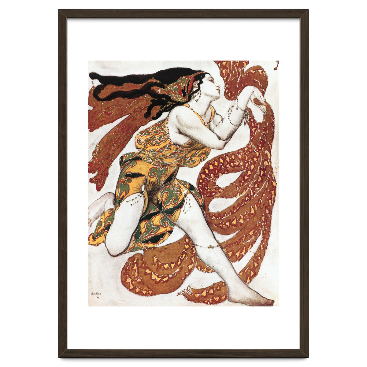 Costume sketch for a Bacchante, from the ballet &quot; Narcissus&quot.