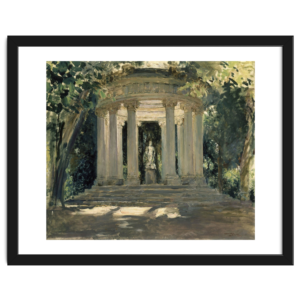 THE VILLA ADRIANA OF TIVOLI (ROME) - 1926 - OIL ON CANVAS - 0.60 X 0.70 M.