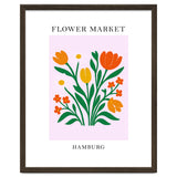 Hamburg Flower Market - Vibrant Modern Folk Art Print thumbnail