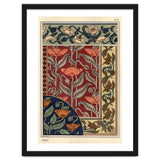 The poppy, Papaver somniferum, in stained glass, wallpaper, fabric and tile patterns. Lithograph ... thumbnail