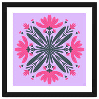 Magenta mandala flowers