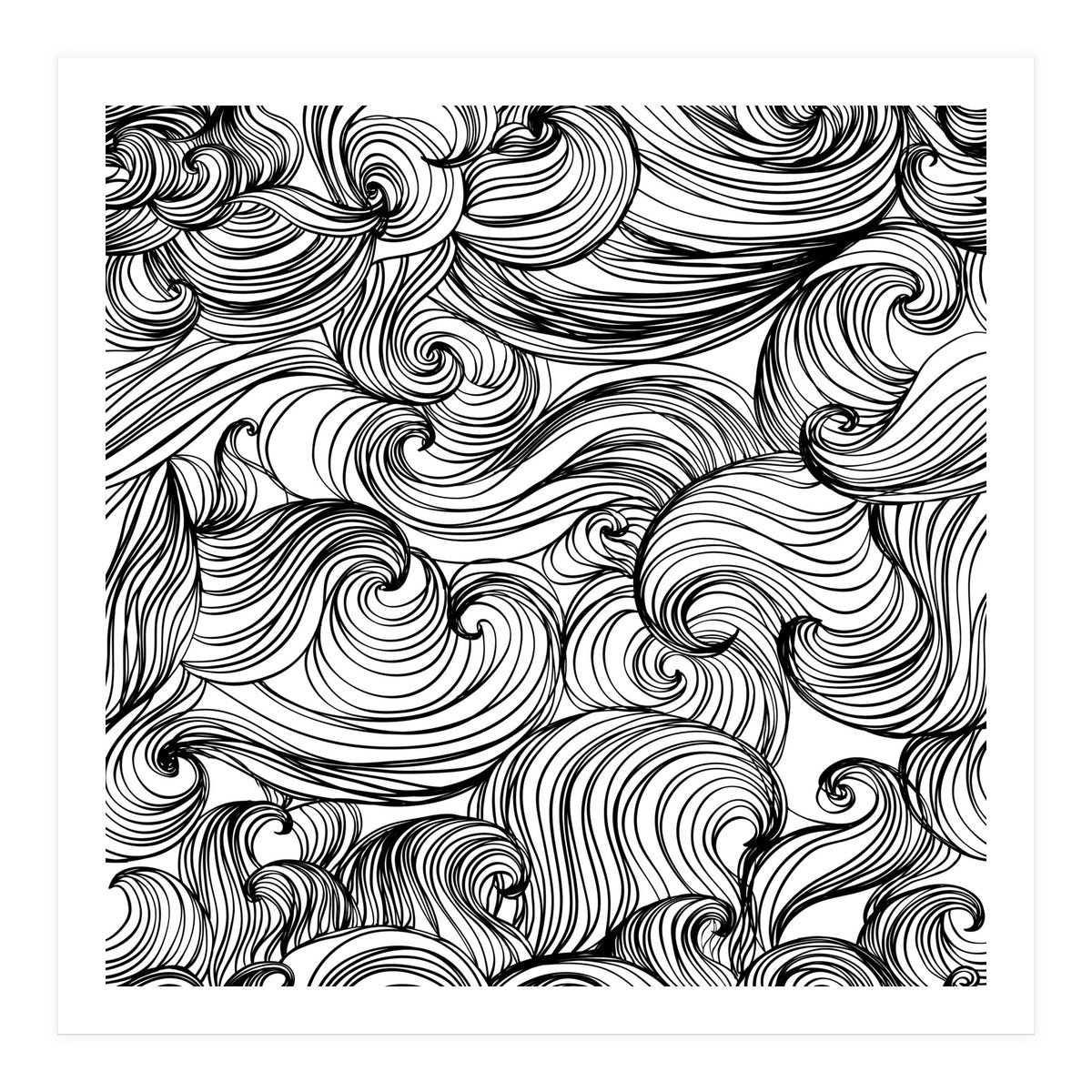 Free Flow White & Black (Print Only)