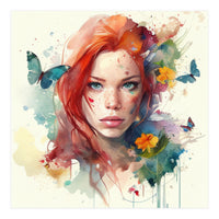 Red Hair Butterfly Light (Print Only)