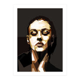 Monica Bellucci Hollywood Actress Retro Style Geometric Illustration (Print Only) thumbnail