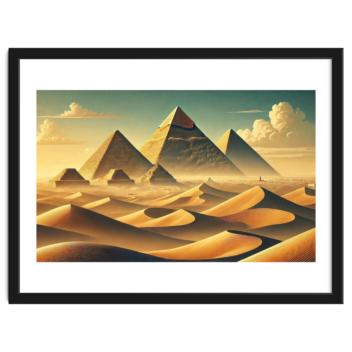 Vintage Egypt, Pyramids Of Giza Poster