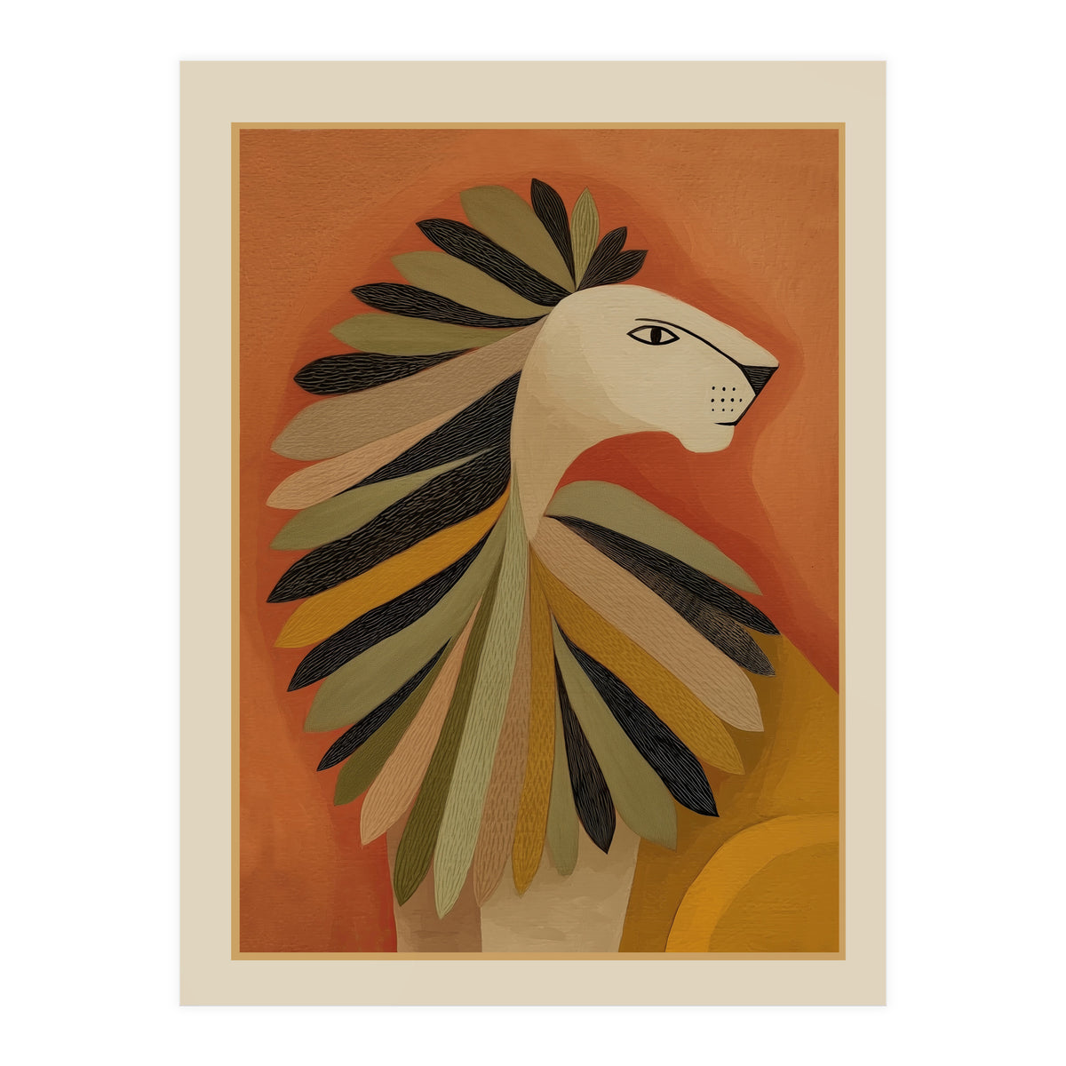 Leaf Mane Lion II (Print Only)