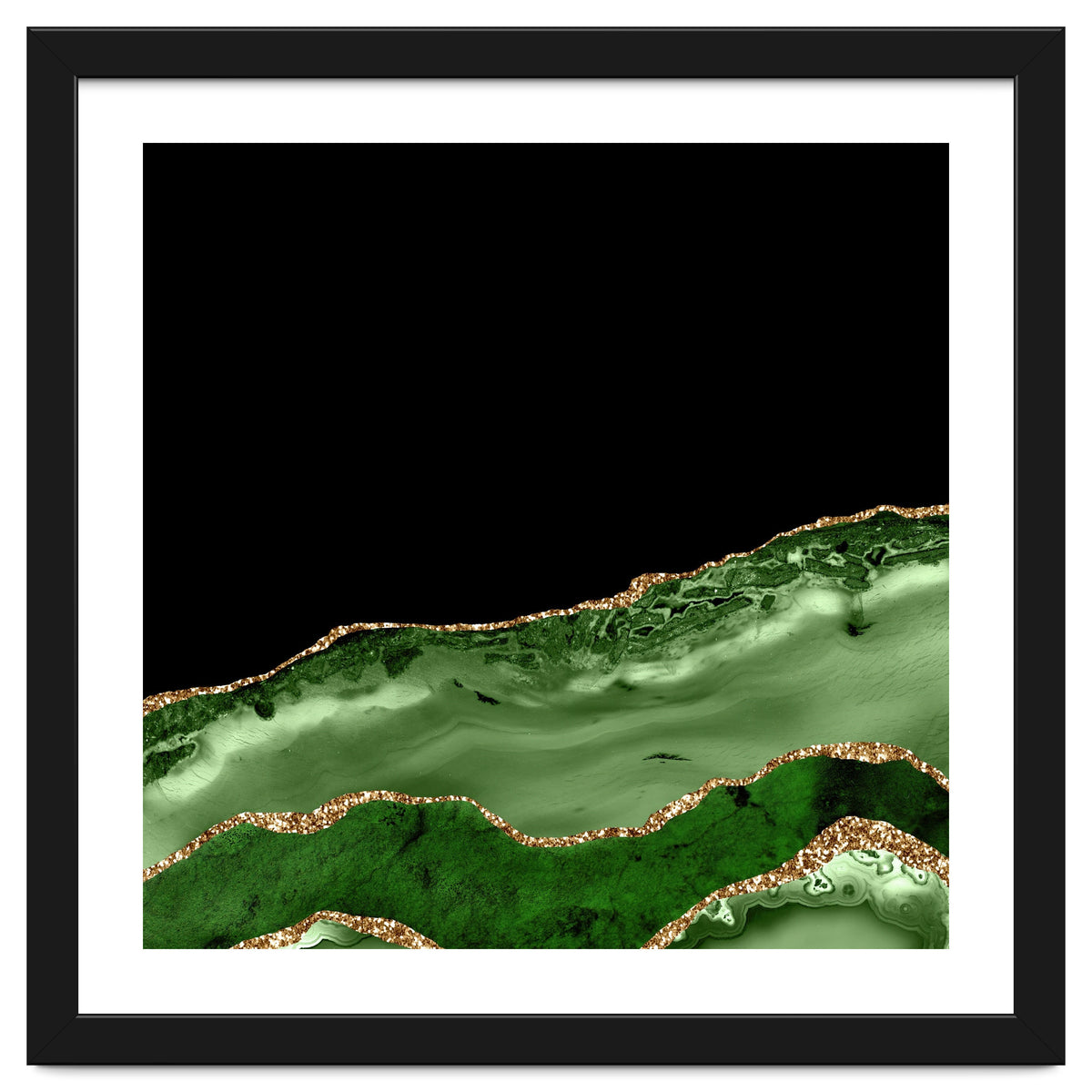 Green & Gold Agate Texture 17