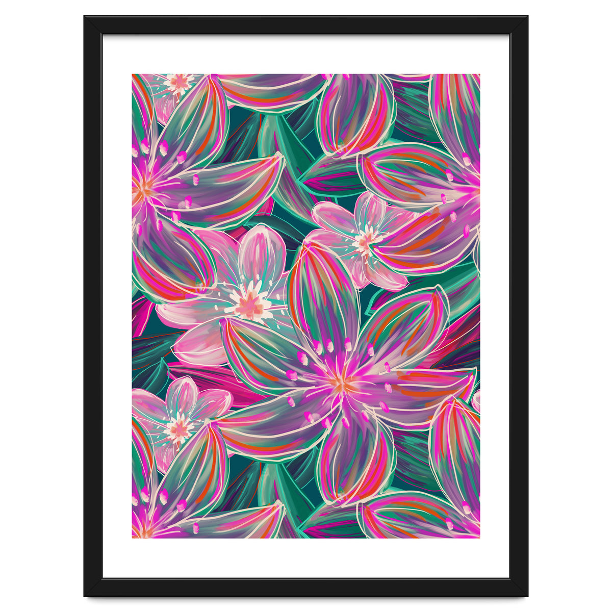 Fluo Bloom Purple & Emerald