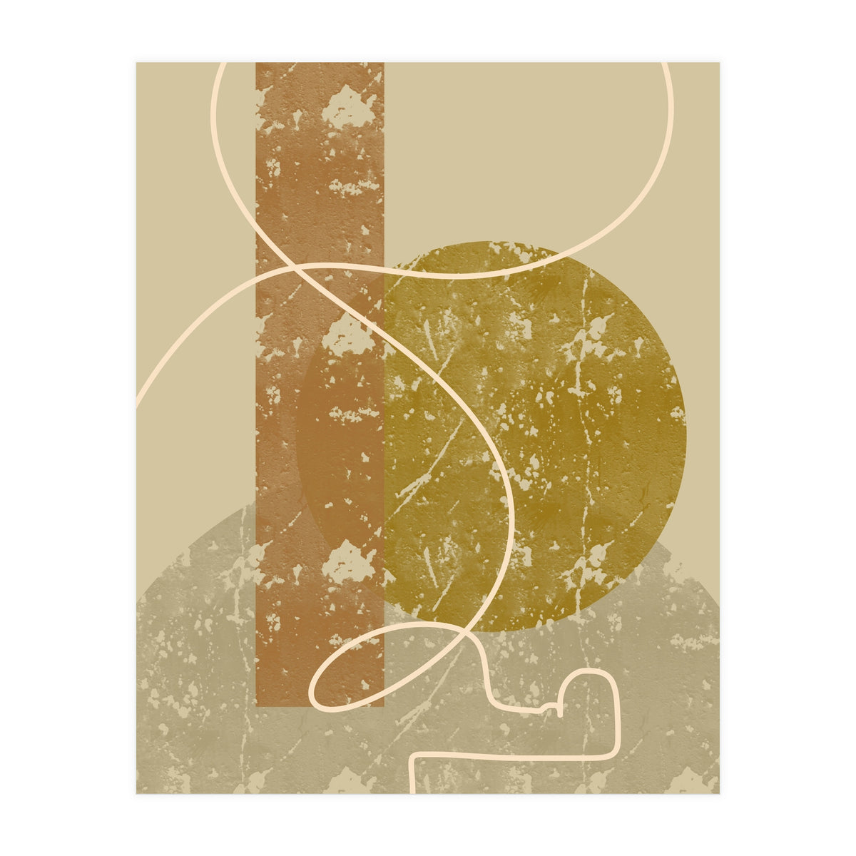 Interaction of Shapes and Lines (Print Only)