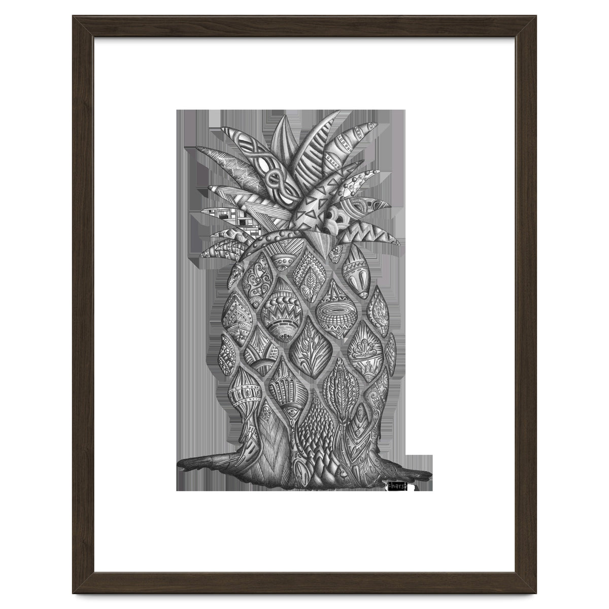 Surreal melting pineapple by Charsy