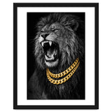 Bejweled hyper-realistic lion photography,diamond fangs portrait thumbnail