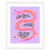 Modern snake - pink and orange thumbnail