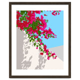 Bougainvillea Blossom, Greece Tropical Summer Travel, Santorini Architecture White Buildings Floral Nature Garden thumbnail
