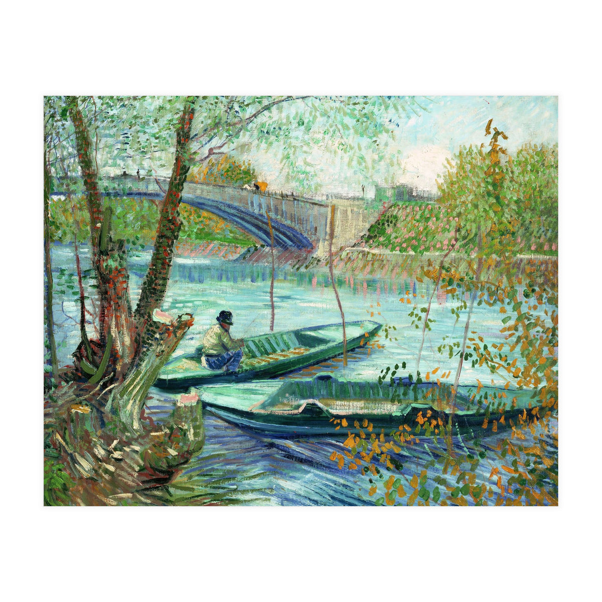 Vincent Van Gogh / 'Fishing in Spring, the Pont de Clichy ', 1887, Oil on canvas, 49 x 58 cm. (Print Only)