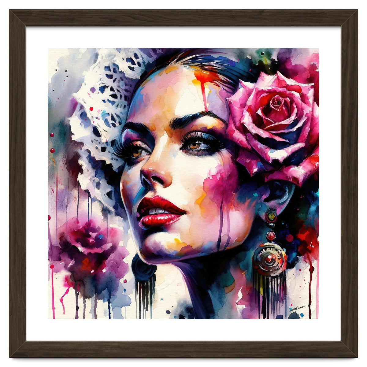 Rose Mantilla Flamenco Portrait