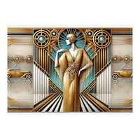 Gatsby Woman Art Deco Scene (Print Only)