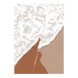 Shorelines, Girl On Ocean Beach, Sea Nature Landscape Travel Summer, Bohemian Black Woman Sand Waves Self Care (Print Only) thumbnail