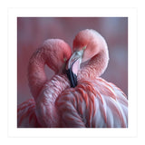 Cute Two Pink Flamingos (Print Only) thumbnail